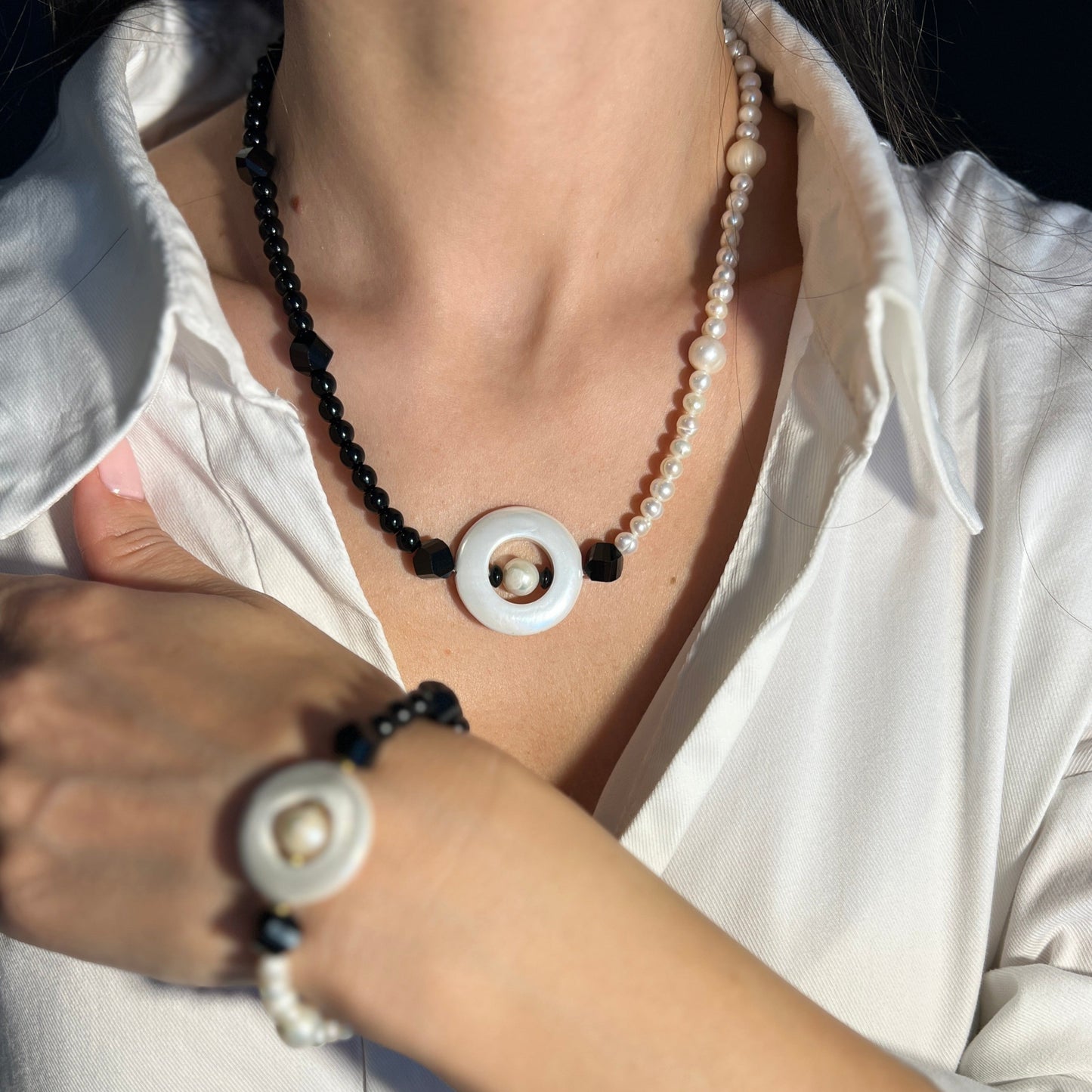 Set Yin & Yang - Brățară + Colier