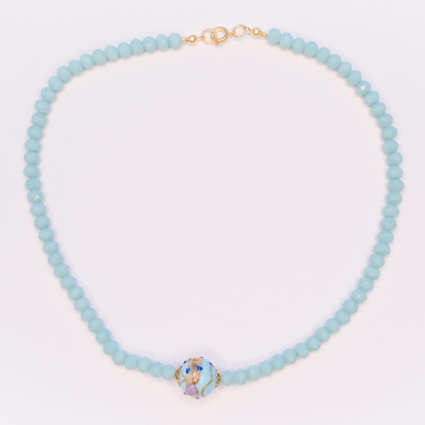 Colier Crystal Bleu