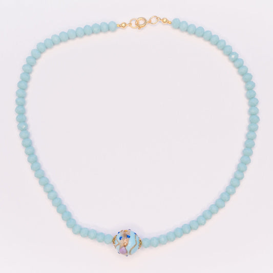 Colier Crystal Bleu